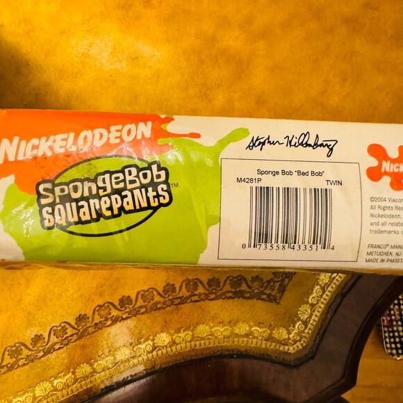 SpongeBob SquarePants NEW Sealed Twin 3 piece Sheet Set 2004 Cotton Rich SOLD - Picture 4 of 6